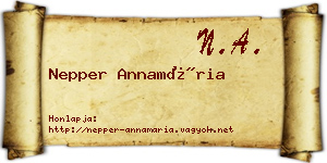 Nepper Annamária névjegykártya